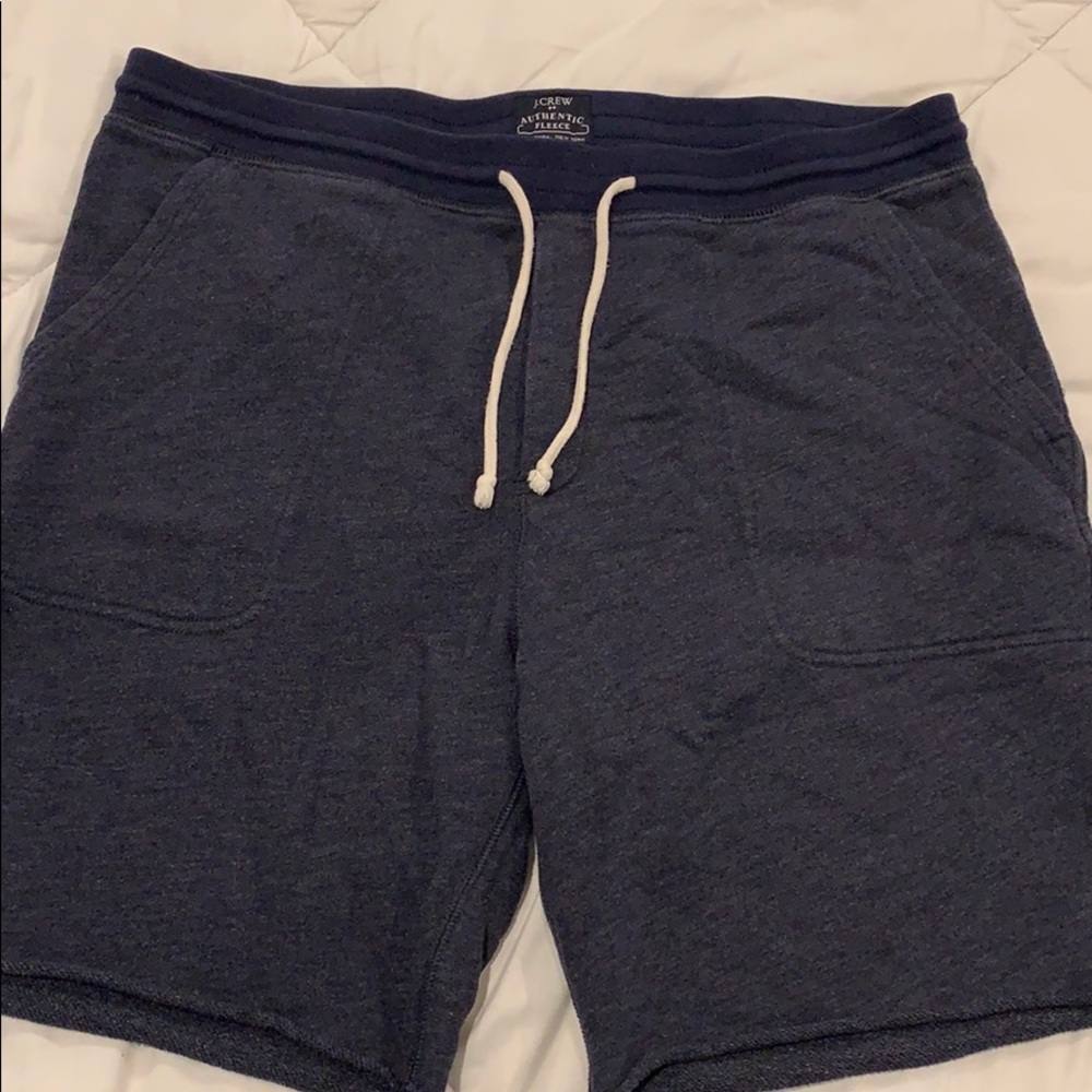 JCrew Fleece navy shorts